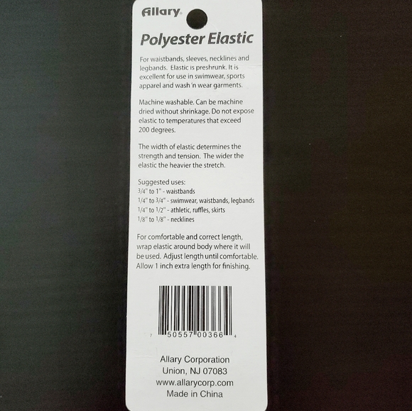 Allary Craft & Sew Polyester Elastic (3) - Picture 3 of 3